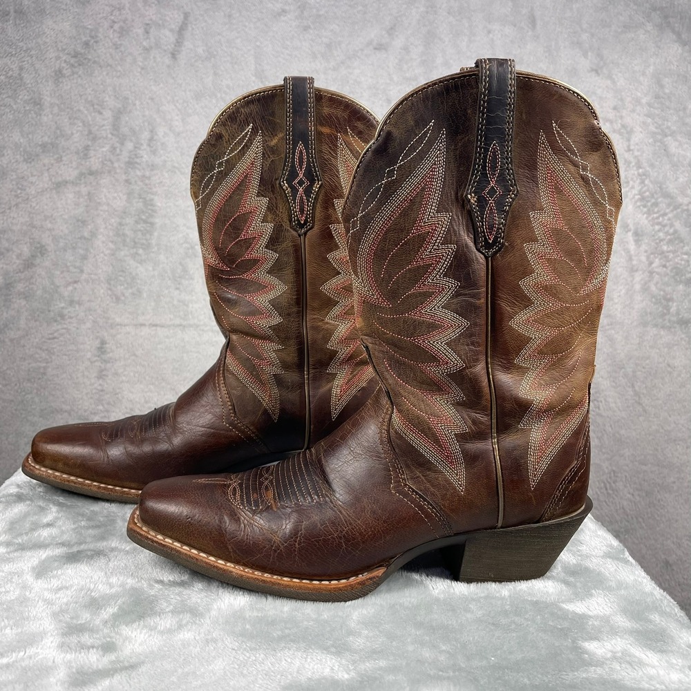 Ariat Autry 10018570 Women 7.5 B Woodsmoke Brown Leather Western Cowboy Boots